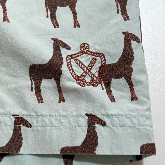 Zanerobe Camel Print Cotton Drawstring Board Shorts Size 34 - Picture 6 of 6